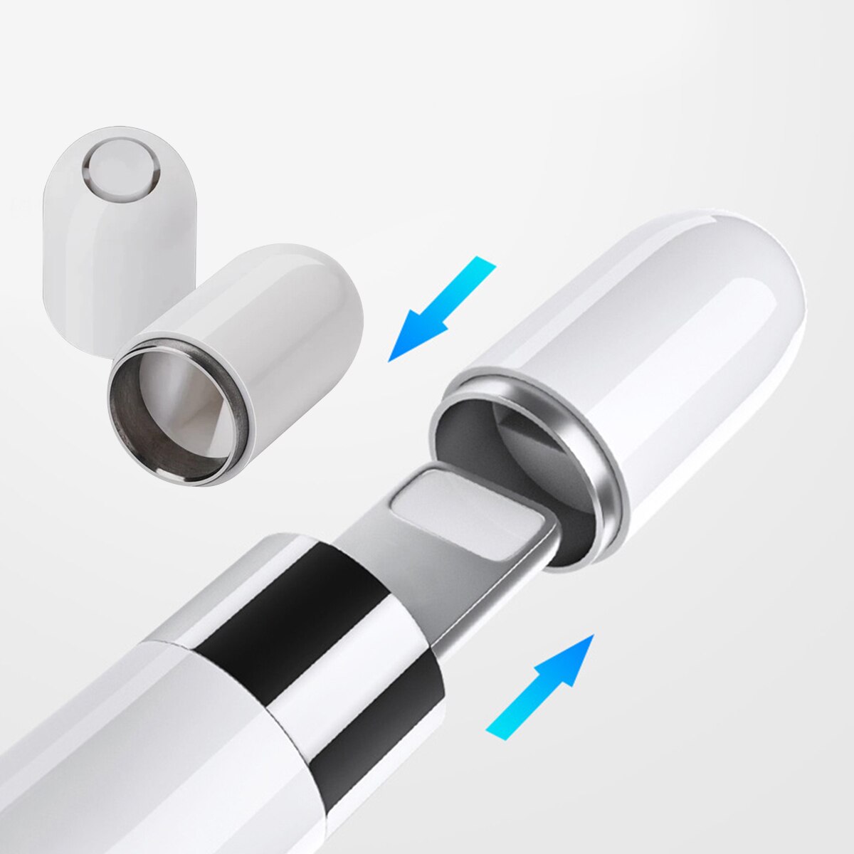 For Apple Pencil 1St Magnetic Replacement Pencil Cap Capacitive Stylus Replacement Pen Cap For Ipad Tablet Stylus Accessories