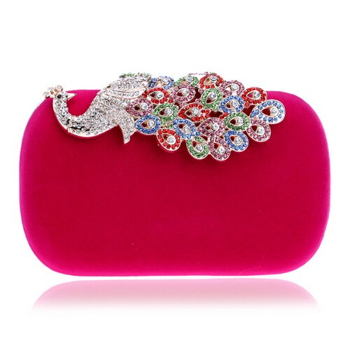 SEKUSA embrayage sacs de soirée couronne strass sacs de soirée sac à main sac à bandoulière pour mariage diamants dame sac à main Mini sacs de soirée: YM1022rose