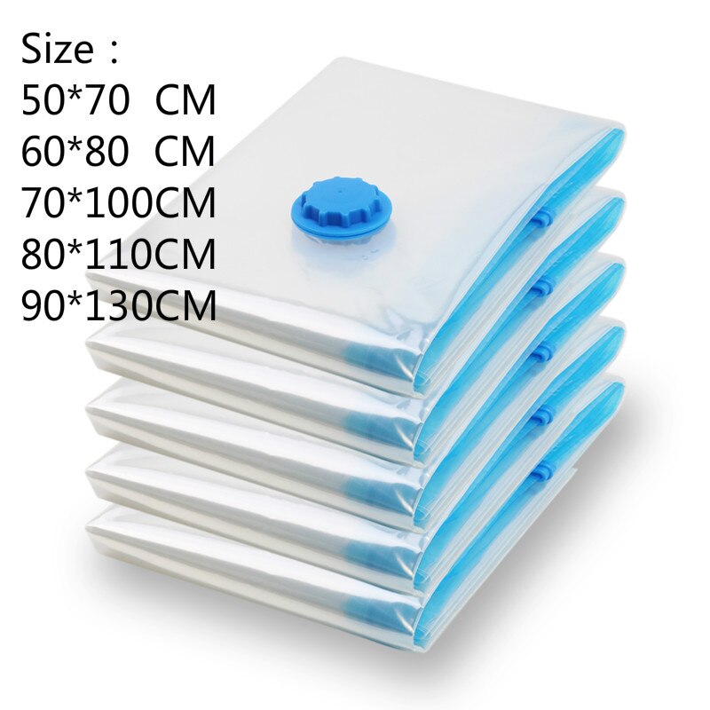 Compression Bags Home Vacuum Bag Clothes Storage Bag Valve Transparent Border Foldable Compressed Organizer Space Saving Seal