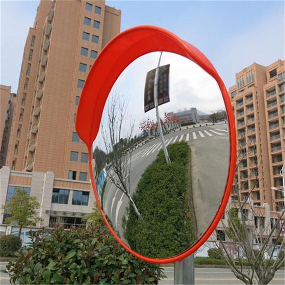 30cm/12'' Wide Angle Security Curved Convex Road Mirror Outdoor Safurance Traffic Driveway Safety Signal Convex Mirror