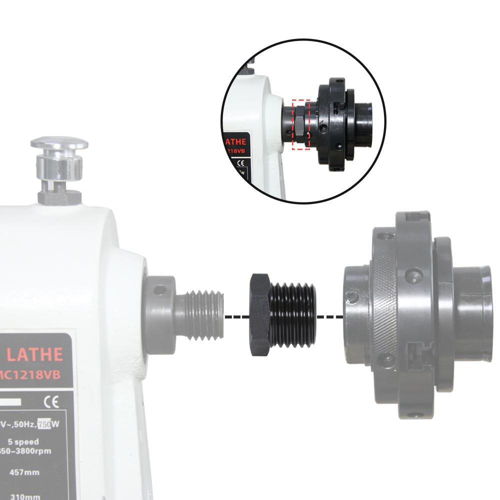 Wood Lathe Chuck Adapter M33x3.5/M18x2.5/1-8TPI/ 3/4''x16 For Woodworking Lathe Accessories Screw Thread Spindle Adapter