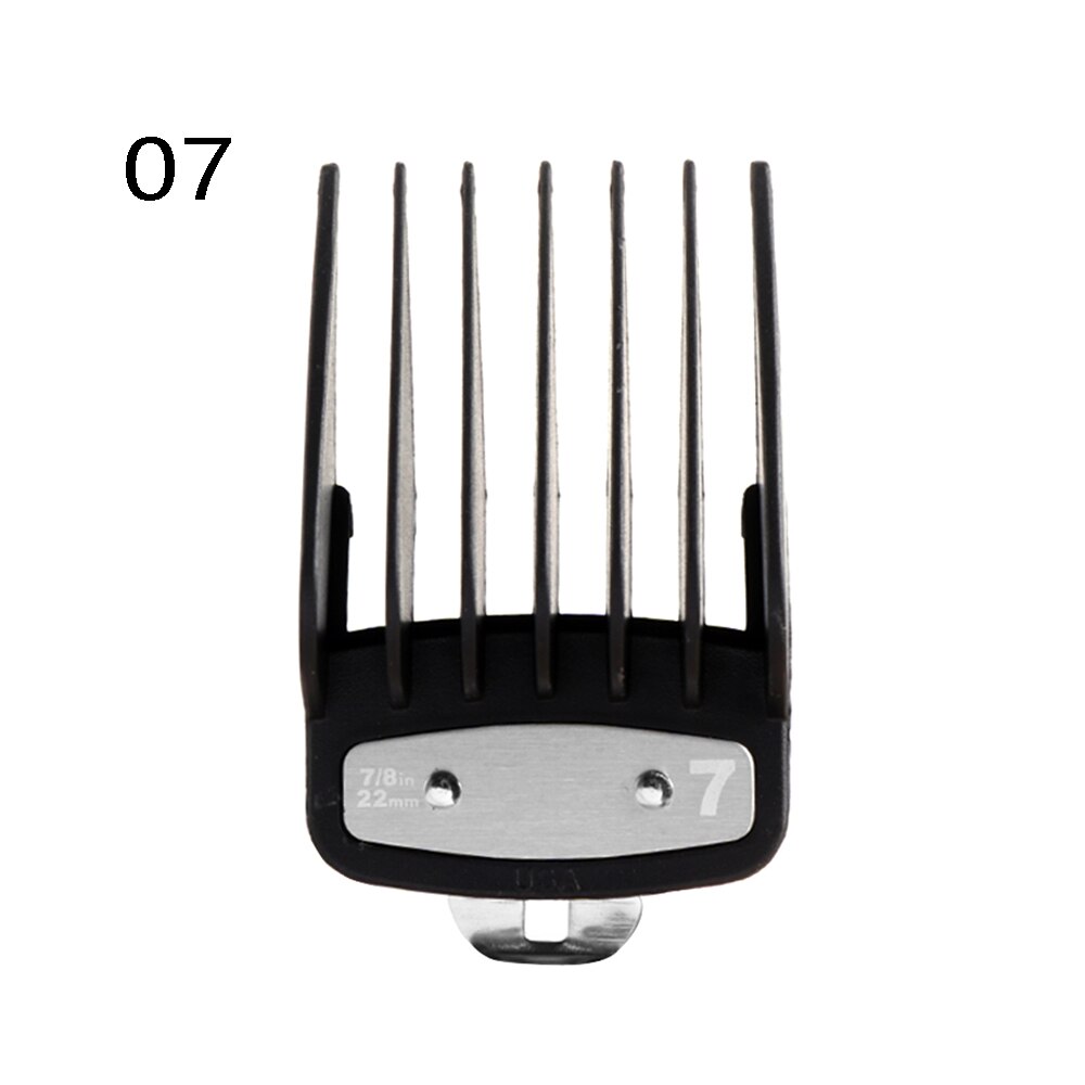 10 pièces/ensemble tondeuse à cheveux peignes Guide Kit multi-couleur en plastique tondeuse à cheveux gardes accessoires 3-25mm universel Salon de coiffure outils: 07 1PC
