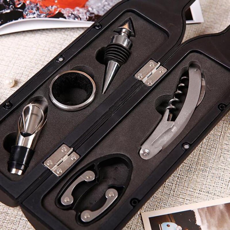 3Pcs/5Pcs Wijnfles Corkscrew Set Tool Fles-Vormige Houder Flesopener