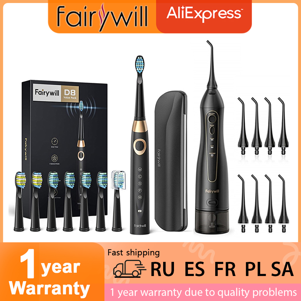 Fairywill-irrigador Oral de agua para adultos, limpiador Dental de 3 modos, resistente al agua, 300ml