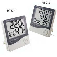 LCD Digital Thermometer Hygrometer Weather Station Home Indoor Outdoor C/F Temperature Humudity Meter With Alarm Clock