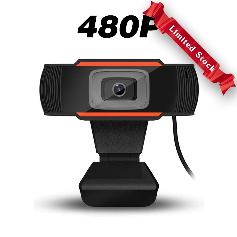 30 Degrees Rotatable USB 2.0 Webcam 1080p Full HD 480P 720P Video Recording Web Camera Logitech Webcam with Micro for PC Network: 480P limited stock