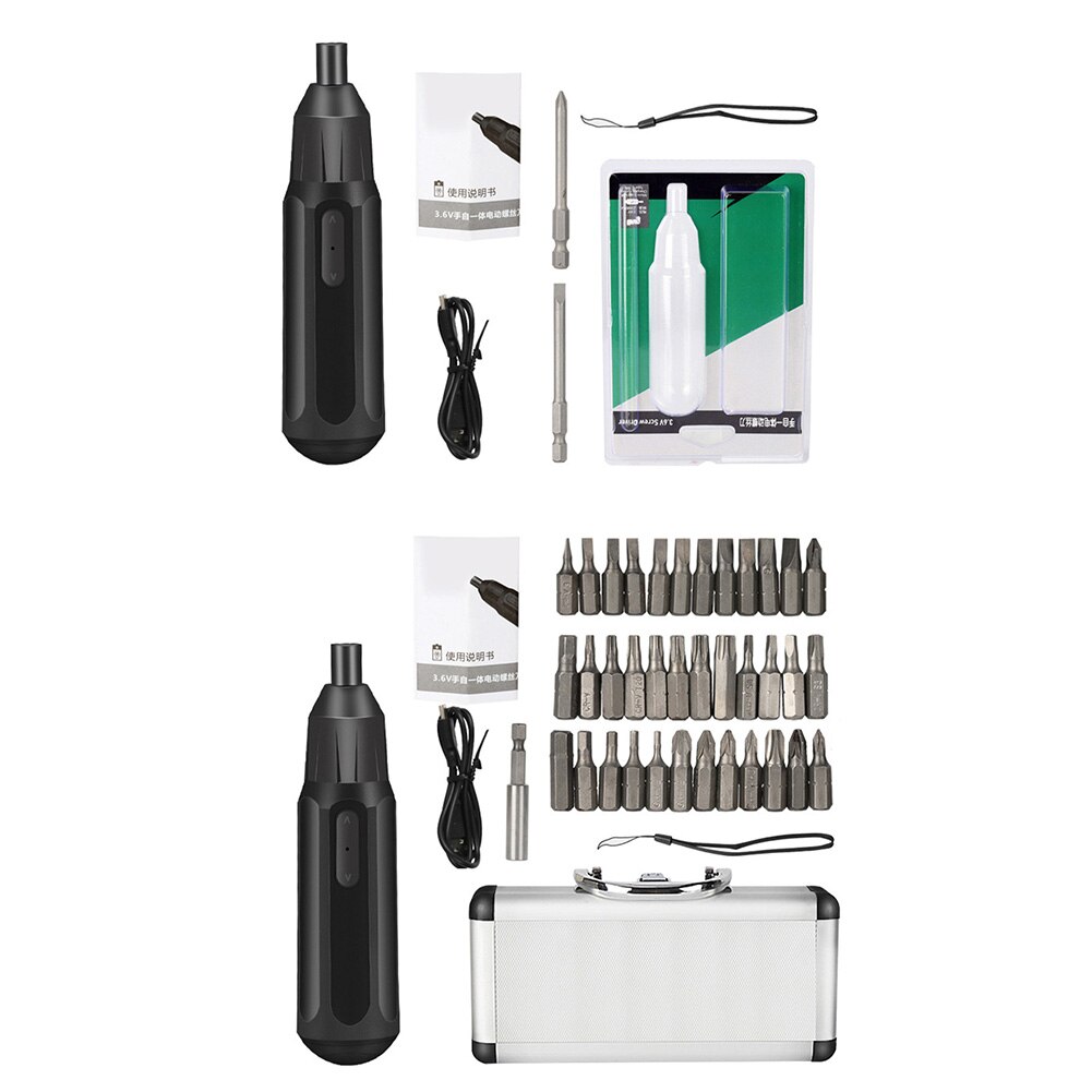 Electrical Screwdriver Set Hand 3.6V Rechargeable Screwdriver Drill Bit Set Portable Rechargeable Power Repair Tools
