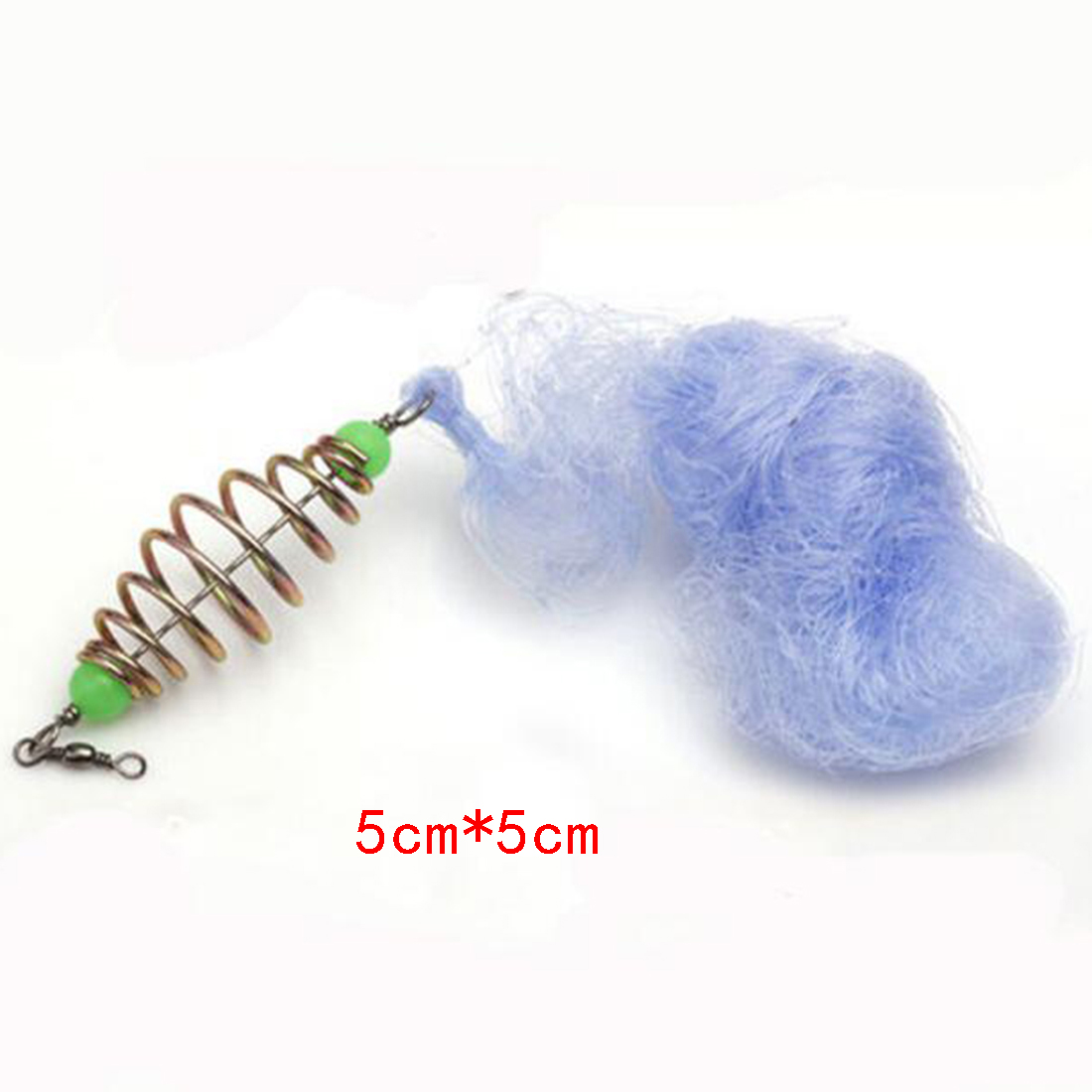 4PCS 12-Size Spring Connector Folding Fishing Nets With Luminous Beads Carp Fishing Fish Trap Fishing Tackles: 50mm