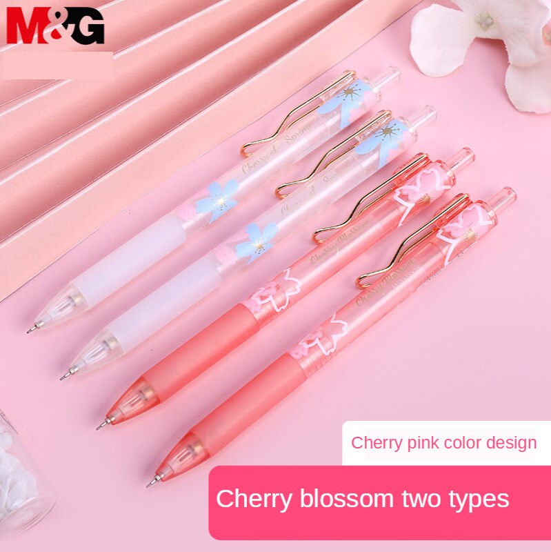 M&amp;G Cherry Pink Mechanical Pencil 0.5mm Lead Automatic Pencils Student Drawing for school office supplies