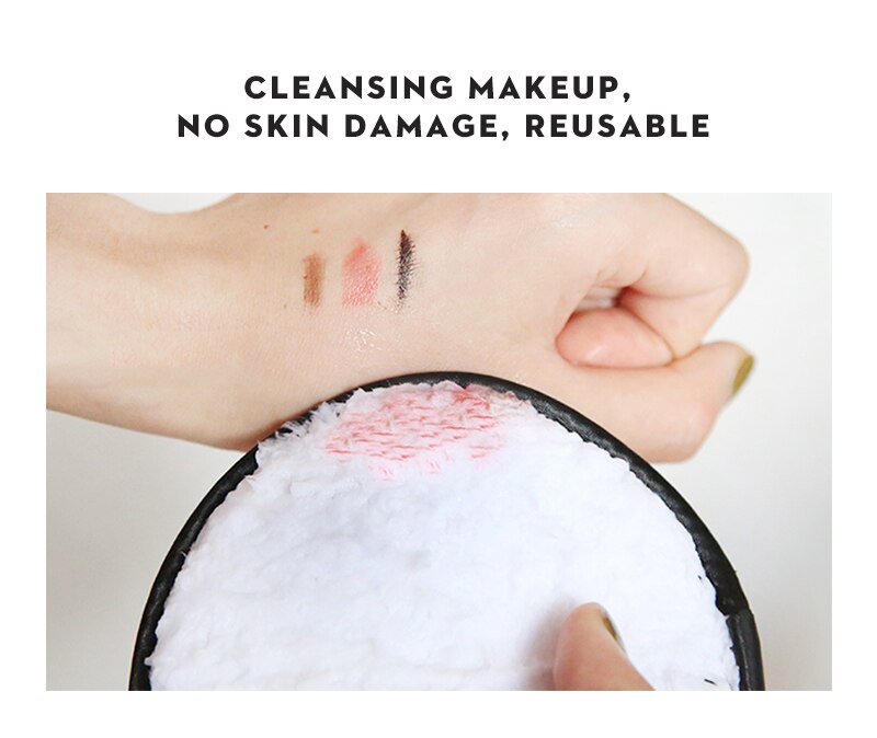 Rund form svamp kosmetisk puff dobbeltsidet flannelette rensemiddel makeup svamp kvinder skønhed hudpleje værktøjer maquiagem