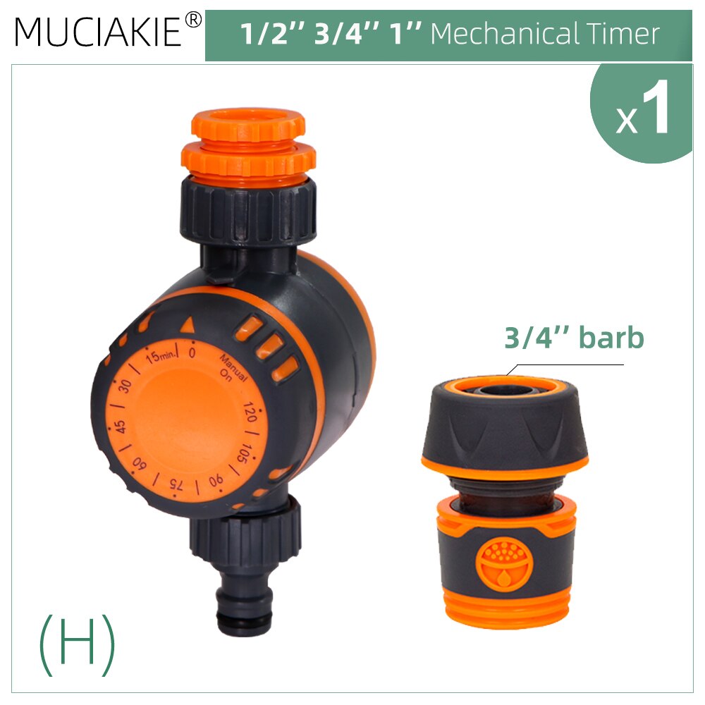 3-Way Double Control Water Timer Garden Automatic Irrigation Controller Intelligent Mechanical 120minutes Sprinklers System Tool: H