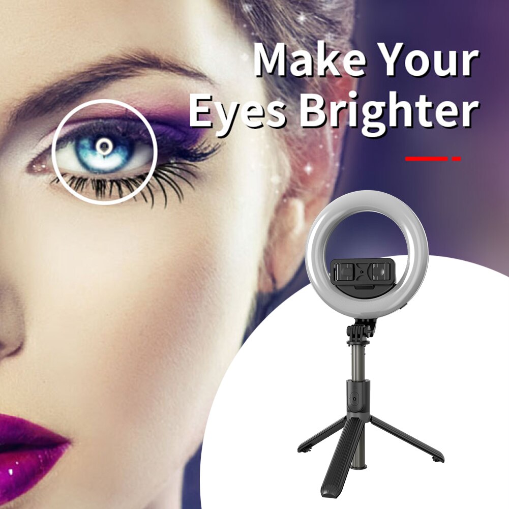 Portable 5 inch LED Selfie Ring Light Phone Photography Video Lamp with Bluetooth Shutter Remote for Live Meeting Live Class