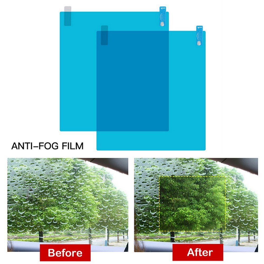1 sæt bilvindue beskyttende film anti-tåge anti-refleks membran vandtæt regntæt bil klistermærke klar film biltilbehør