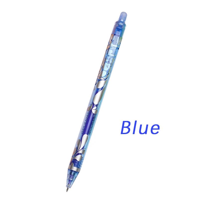 Large Capacity Ink Erasable Pen 6-color Push Gel Pen Set 0.5mm Transparent Colors Pen Office Writing Supplies Kawaii Stationery