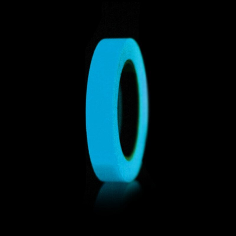 Ruban auto-adhésif lumineux vert, 3m 10m, autocollant d&#39;avertissement lumineux décoratif de scène, lueur dans la nuit: blue / 10mmx5m