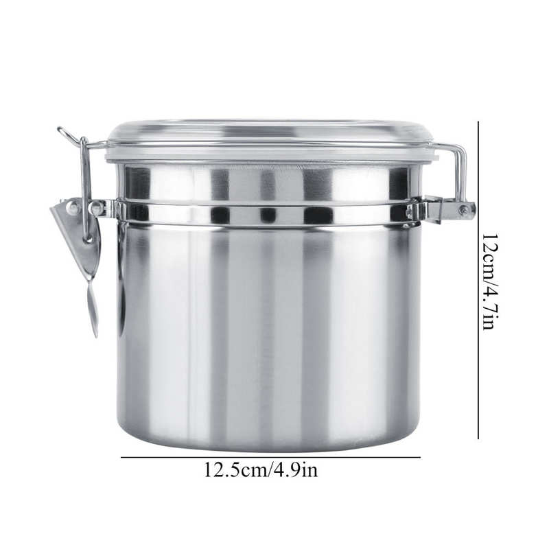 Stainless Steel Coffee Container Storage Canister Vacuum Sealed Storage Jar for Sugar Tea Kitchen Storage Box Vacuum Containers: 1100ml