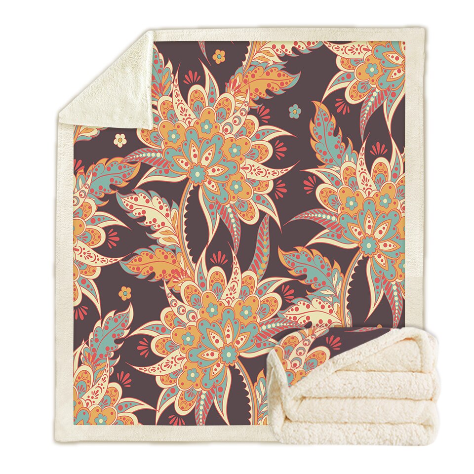 Silstar Tex czarny narzuty na łóżka retro kwiaty wzór piękny polarny Sherpa koc koce łóżko zimowe: THSB029-04 / 150x200cm