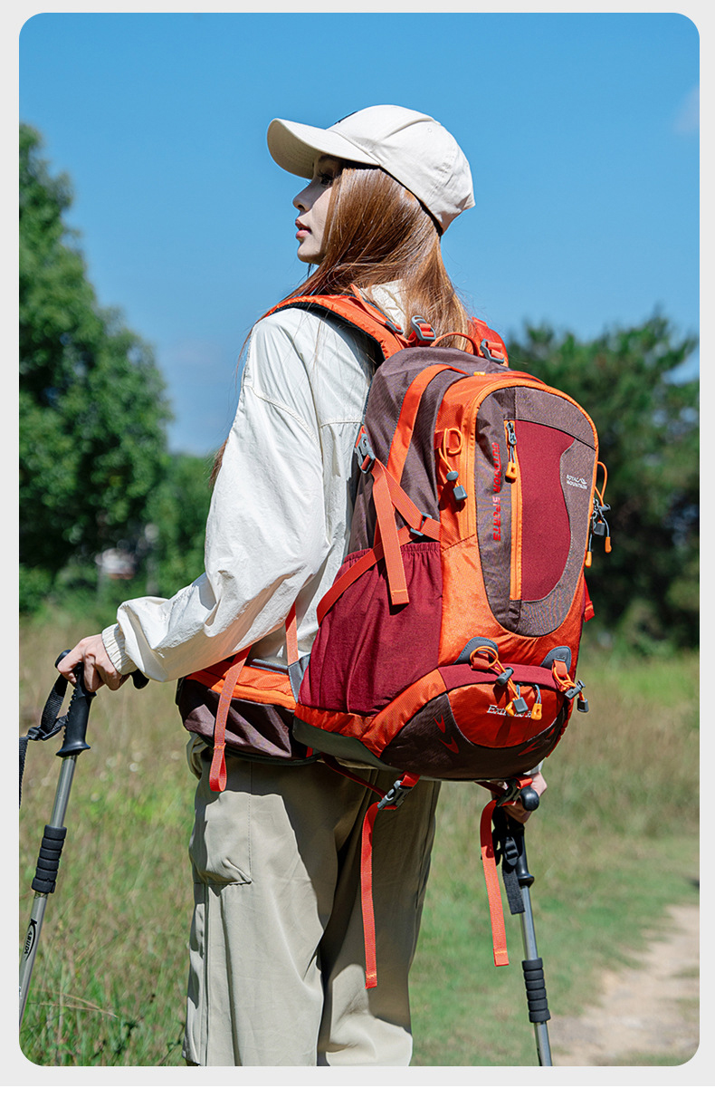 Mochila de senderismo de 35L para hombres y mujeres, mochilas de escalada con plano posterior, bolsa deportiva, bolsa de equipaje de viaje