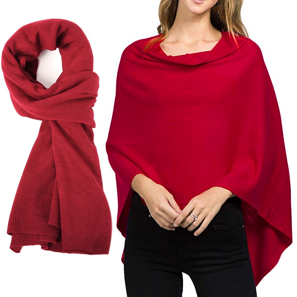 polyvalent châle couleur unie infini écharpe châles multi-fonction pull pull grande taille personnes anniversaire