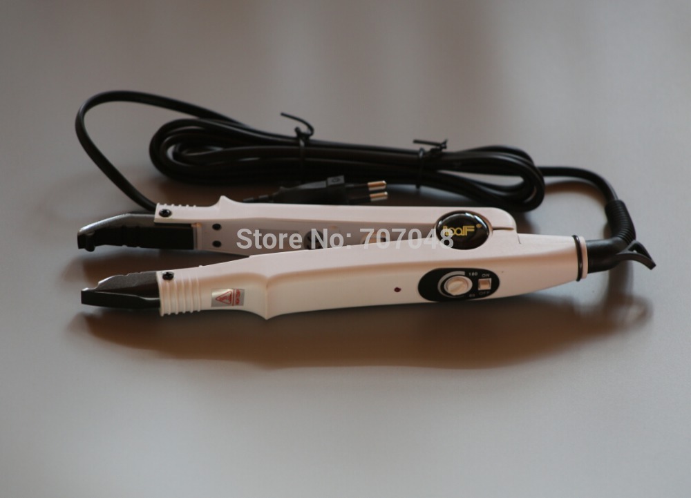 Placa plana de color blanco para extensión de cabello, herramienta de unión de queratina, plancha de calor, Control de temperatura de JR611-A