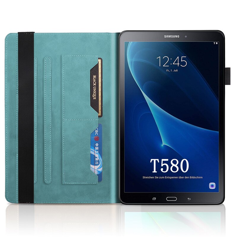 For Funda Tablet Samsung Galaxy Tab A 6 A6 10 1 Case 3D Tree Embossed Leather Case for Samsung Galaxy Tab A6 SM T580 T585