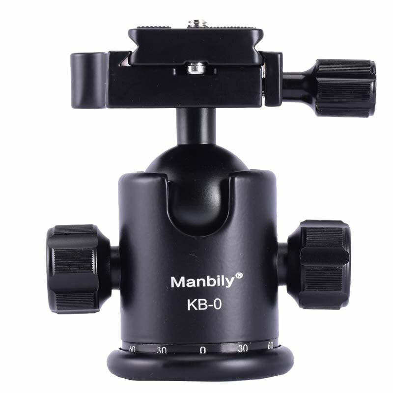 Manbily c -222 bærbar dslr -kamera i carbonfibermonopod &  m1 stativfod og kb -0 aluminiumstativkuglehoved max :65 ": Kun kb -0