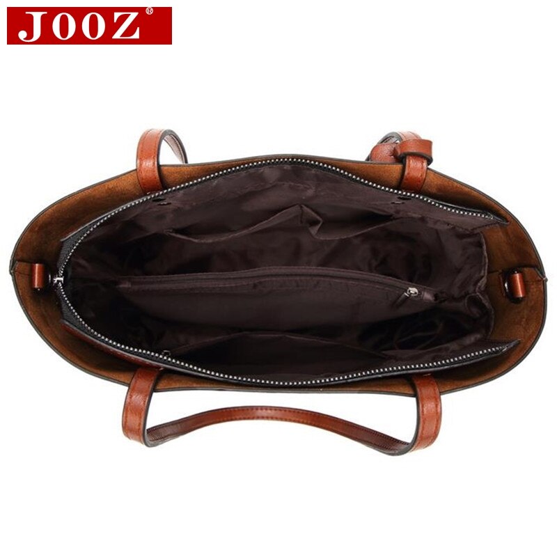 JOOZ Waxing Leather bucket bags Simple Double strap female shoulder bags For Women Messenger Bags Lady All-Purpose Shopping tote