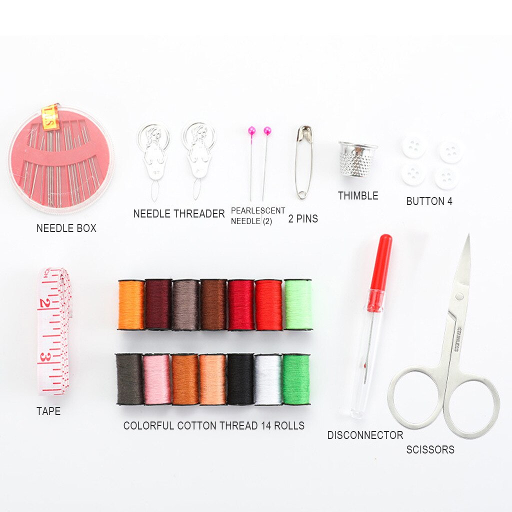 Sewing Kits DIY Multi-function Sewing Box Set for Hand Quilting Stitching Embroidery Thread Sewing Accessories 46/27 Pcs