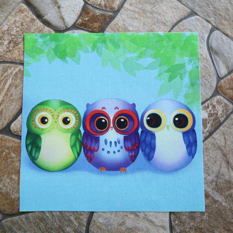 20*20cm Lovely Owl Pattern Patchwork Cotton Fabric Scrapbooking Cloth For Handmade