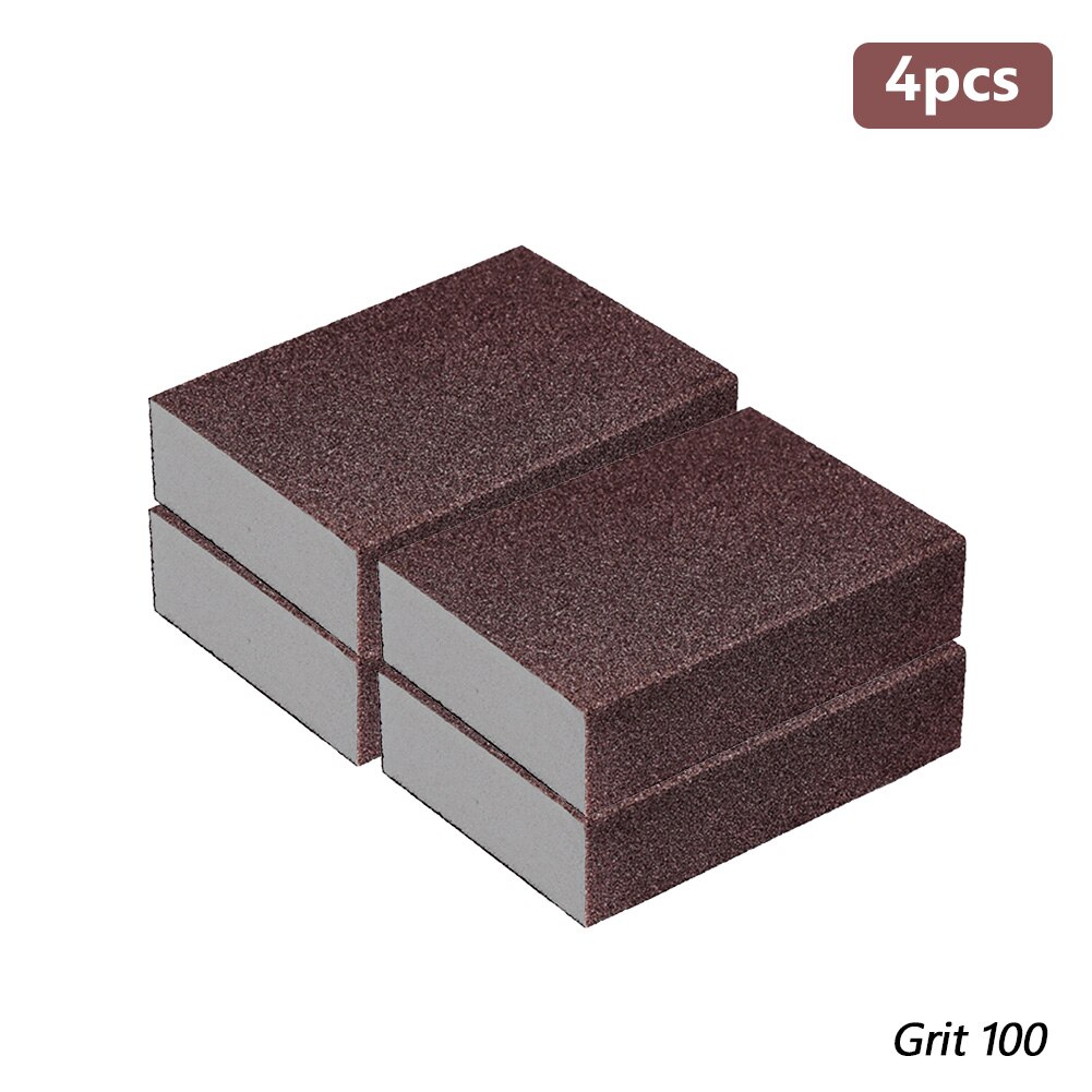 1/2/4/6/8pcs Emery Cloth Sponge Magic Gadgets Accessories Descaling Rub Tool Cleaner For Kitchen ffice Bathroom Cleaning Sponges: 4pcs