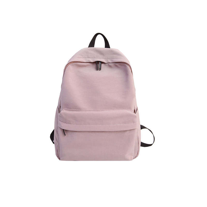 Hocodo Effen Canvas Rugzak Voor Tieners Vrouwen Casual Grote Capaciteit Schooltas Eenvoudige College Wind Rugzak Mochila: Pink