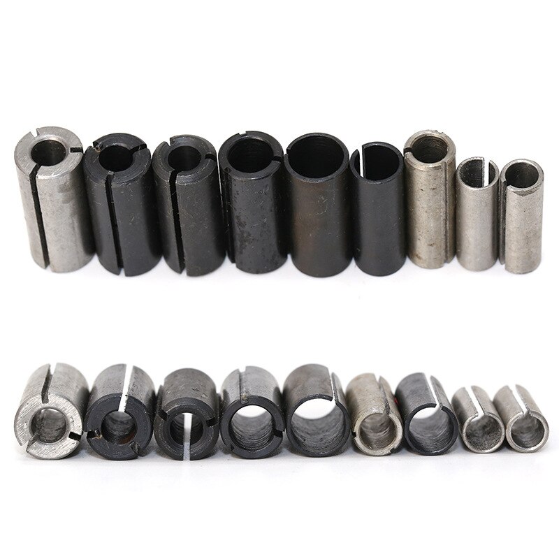 1PCS-cnc engraving machine,Trimmer,Electric wood milling machine adapter,9 models woodworking milling cutter Conversion Sleeve