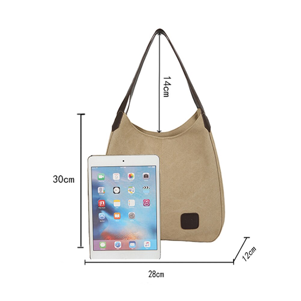 Eenvoudige Canvas Handtas Vrouwen Grote Capaciteit Schouder Shopping Tote Casual Lady Elegante Vrouwelijke Reizen Dagelijkse Top-Handvat Tassen