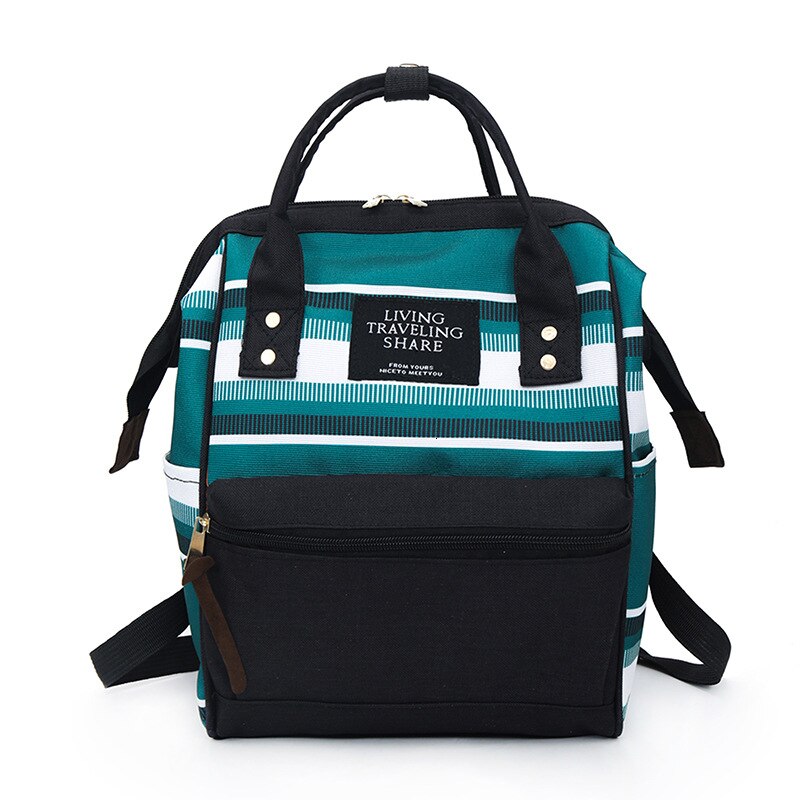 koreanische Mädchen Leinwand Rucksack Schul Frauen Schule Mädchen Reisetaschen Für Teenager Mochila Feminina Escolar Bagpack: Dark Green