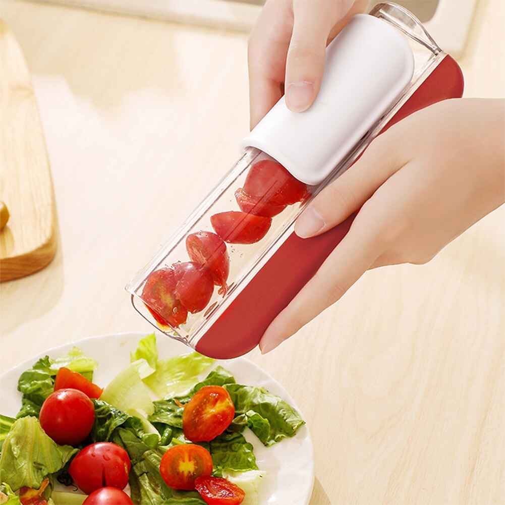 1Pc Tomaat Chip Slicer Groente Fruit Zip Slicer Mes Druif Cutter Chopper Multifunctionele Keuken Gereedschap Cocina Accesorios