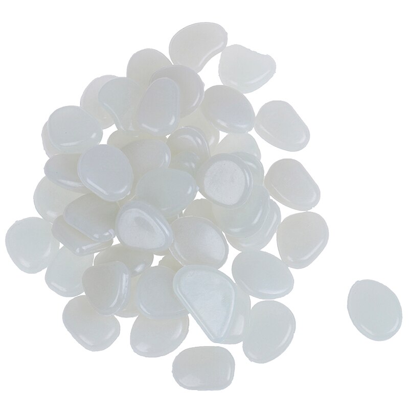 50 stuks lichtgevende stenen, lichtgevende kiezels voor in de donkere tuin, lichtgevende stenen, rotsen voor looppaden, tuinpaden, patio's, gazons, tuindecoraties: En