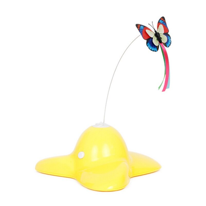 Bascolor Electric Rotating Butterfly Cat Toys with Two Replacement Flashing Butterflies Interactive Toy For Cats: Y