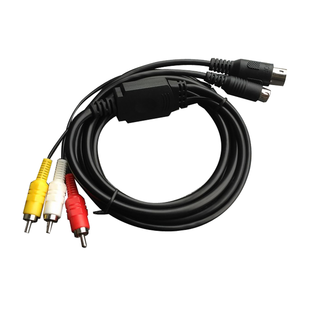 1 piece av audio video tv adapter cable for  md1 &  md2 sega genesis two-in-one av video cable: Default Title