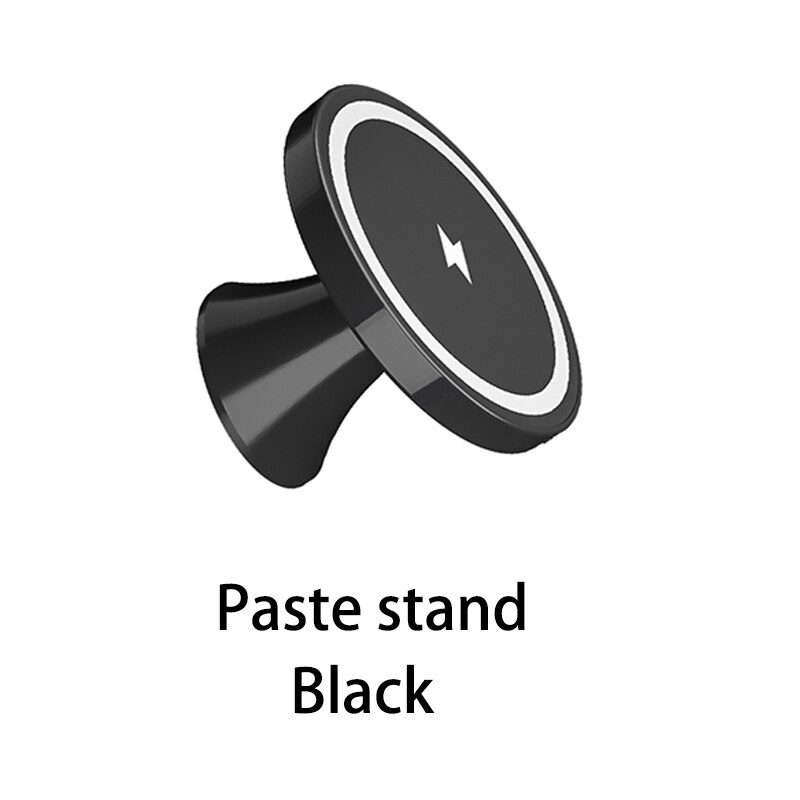 Magnetic wireless car charger mount for iphone 12 mini pro max, macsafe 15w max fast charging air vent mount, mini car phone holder: Black paste