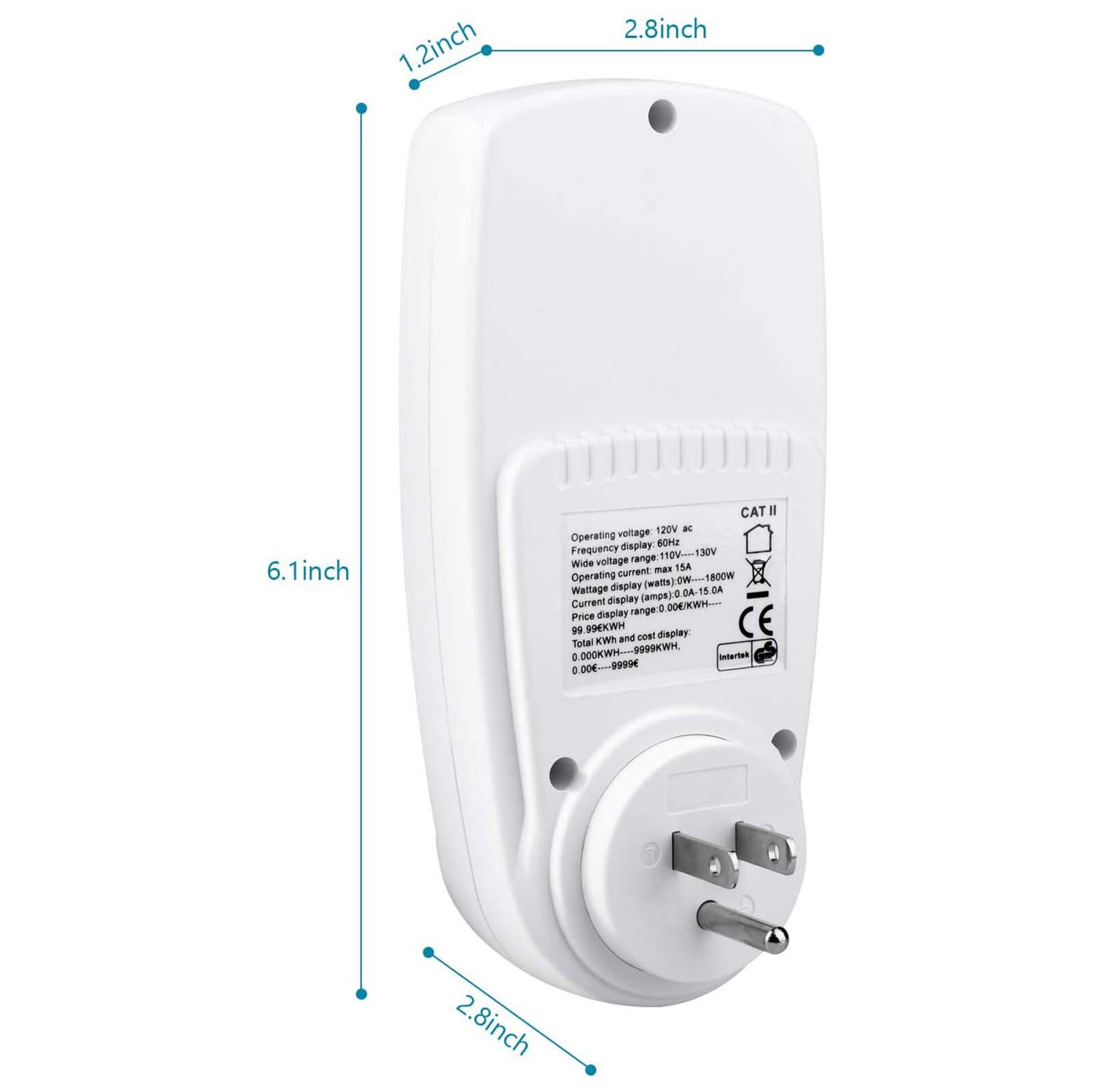 Watt Meter Power Energy Monitor Elektriciteit Gebruik Socket Apparatuur Plug Elektriciteit Analyzer Monitor Energie Meter Meten