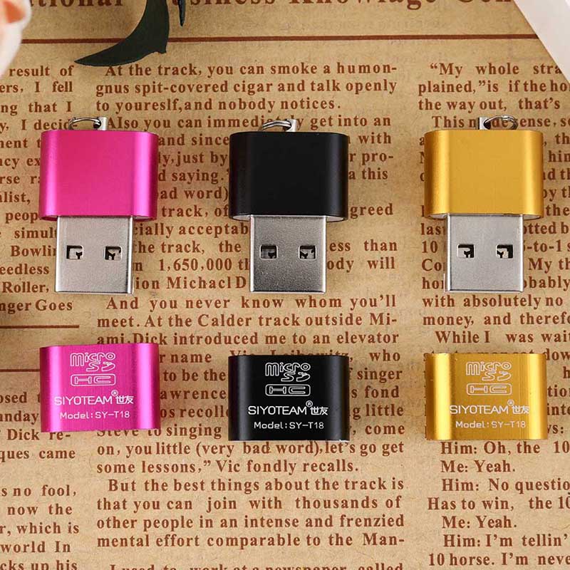 Draagbare Mini USB 2.0 Micro SD TF T-Flash Memory Card Reader Adapter Flash Drive SD Flash Memory