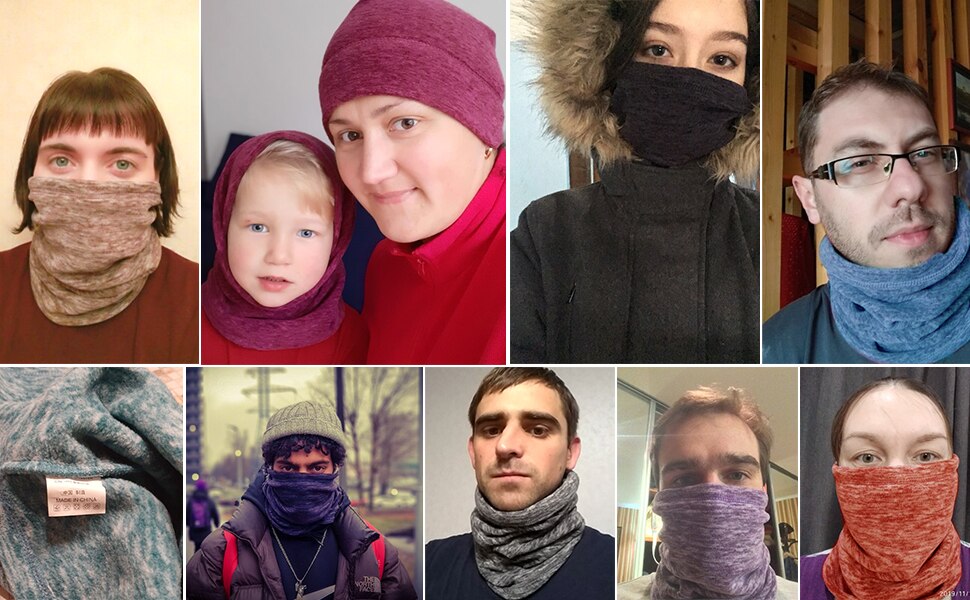 Vinter varmare hals damask kall termisk halvansikte fleece tubskydd cykling skidor vandring bandana halsduk män kvinnor balaclava unisex