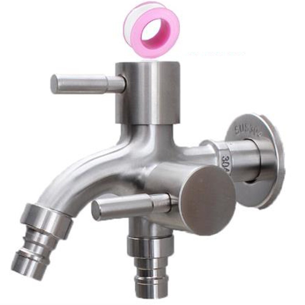 304 Stainless Steel Double Tap Multifunctional Stainless Steel Tap Two Way Tap