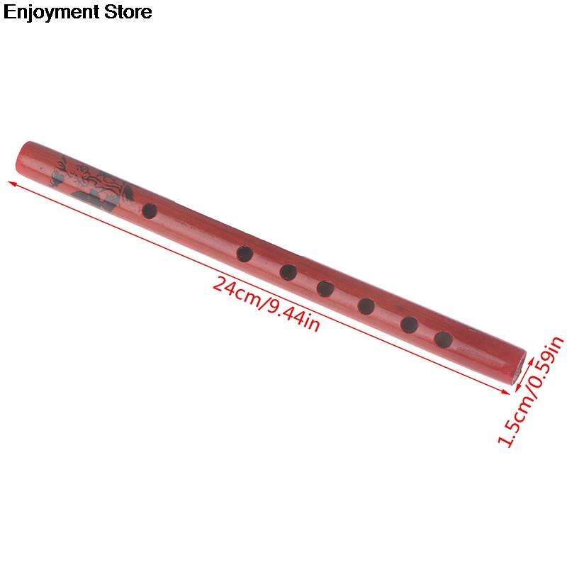 1PC Chinese Traditional 6 Holes Bamboo Flute Vertical Flute Clarinet Student Musical Instrument Wooden Color For Kids
