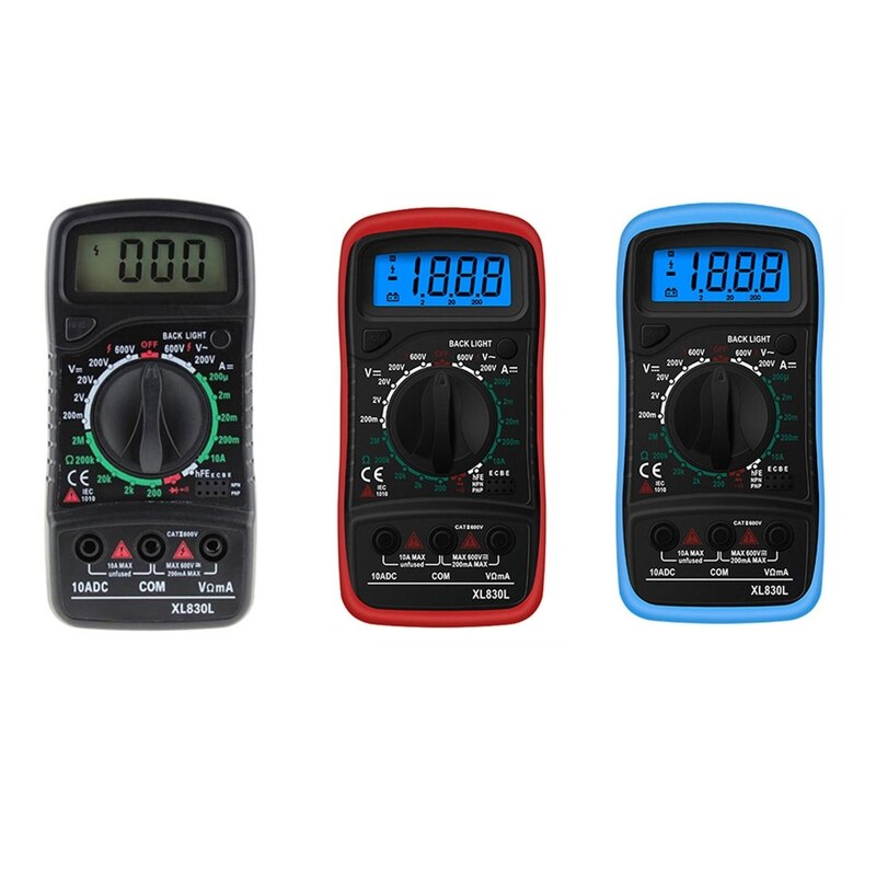 Portable Digital Multimeter Multi-Tester Backlight LCD Display Handheld Multimet