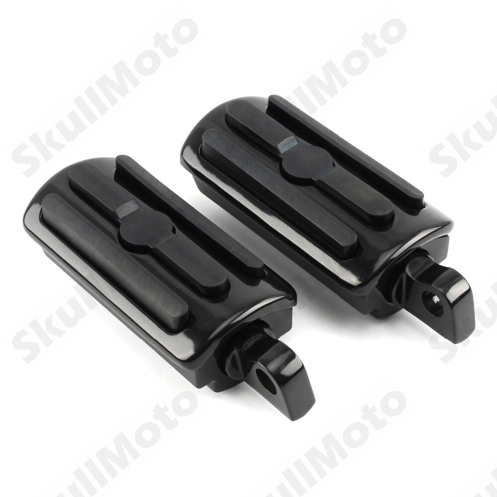 Motorcycle Black Highway Foot Pegs 3 Slotted Rear Front Footrest Pedals For Harley Softail V-Rod Sportster XL 883 1200 UNDEFINED