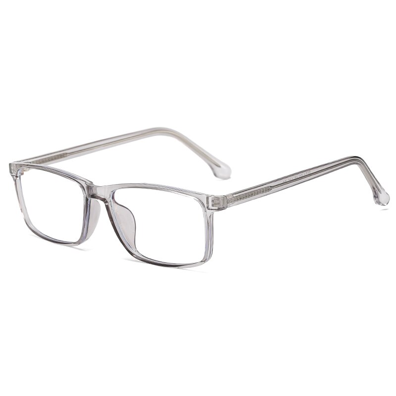Computer Glasses Frame Anti Blue Light Blocking Filter Reduces Eye Strain Clear Lens Regular Game Goggles Optical Eyewear: clear grey