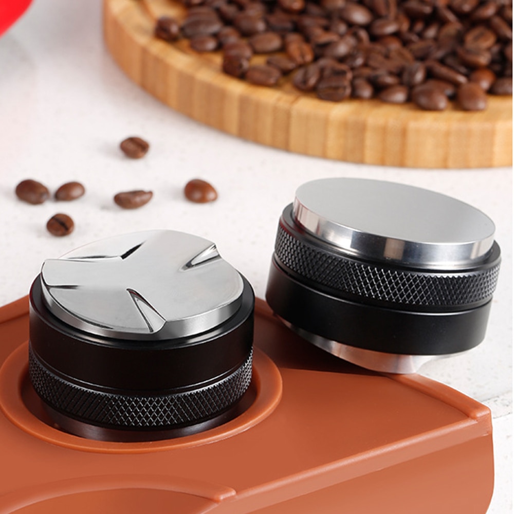 51Mm Espresso Sabotage & Distributeur, Dual Head Koffie Leveler, Verstelbare Diepte-Professionele Espresso Hand Stampers