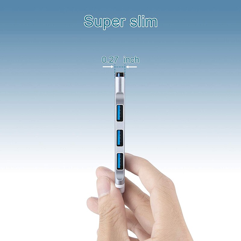 Usb hub 3.0 2.0 4 port splitter bærbar pc computer computer notebook tilbehør til macbook lenovo xiaomi aluminium multi extender gadget