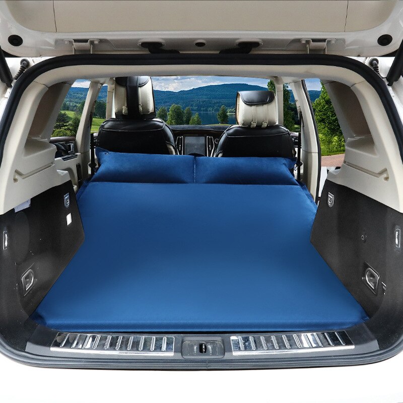 Automatische Aufblasbare Auto Reise Bett SUV Luft Auto Matratze für Zurück Sitz Abdeckung Camping Begleiter PVC Tuch Auf Lagerbier: Orange